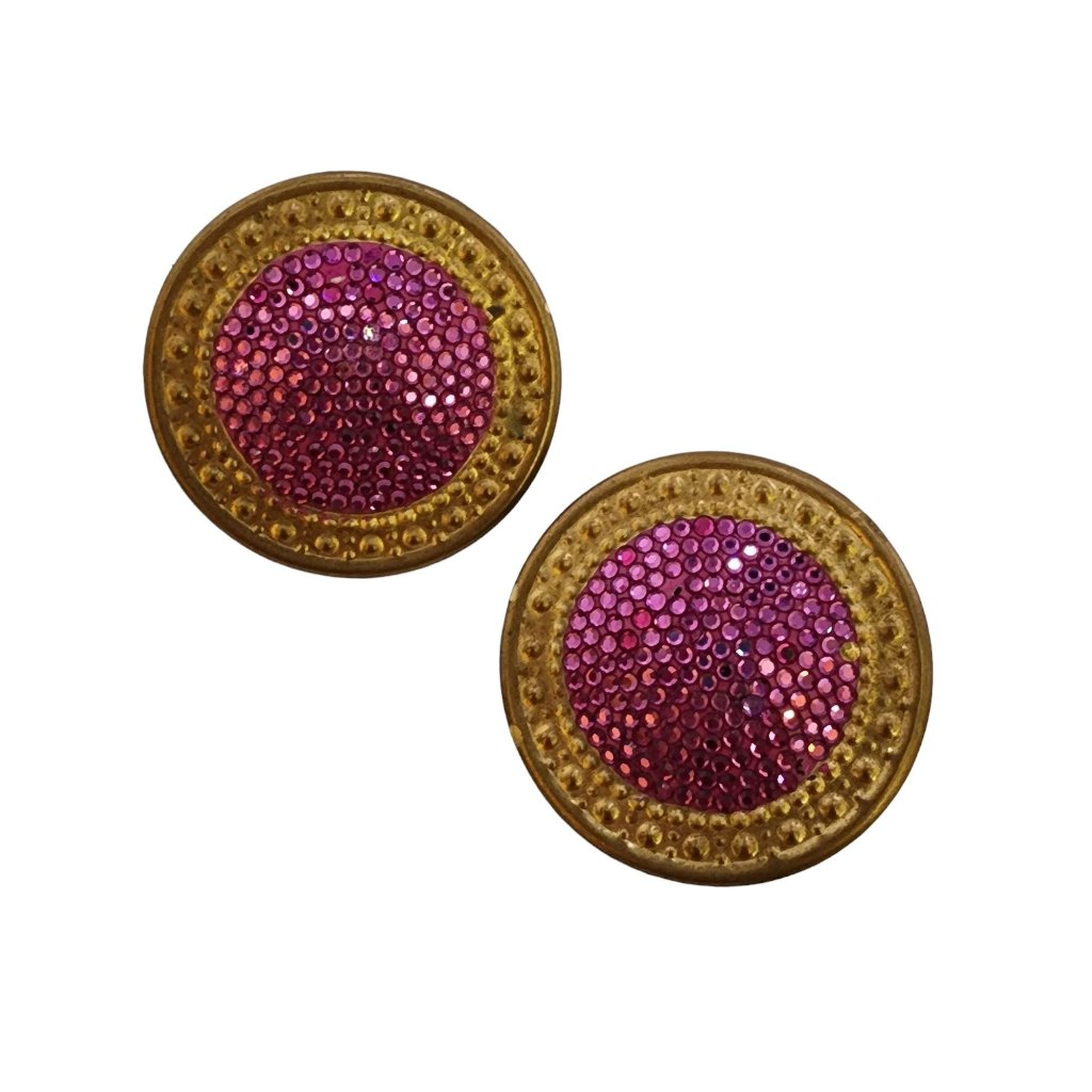 Vintage Signed Richard Kerr 80s Earrings As Is (A5209)
